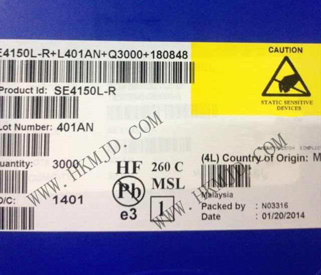 RF IC《SE4150L》 SiGe RF 接收器 GPS 1575.42MHz PCB，表面貼裝