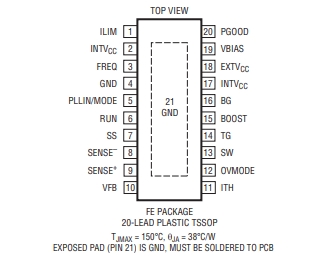 LINEAR(凌特) LTC3769EFE 60V、低 IQ、同步升壓型轉(zhuǎn)換器控制器