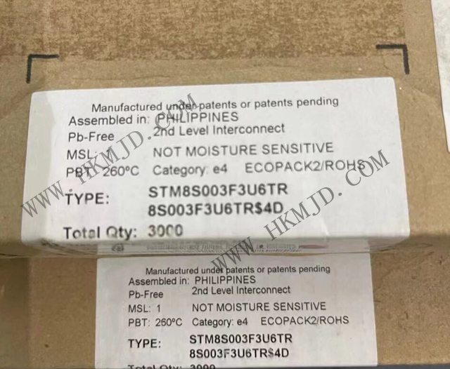 供應(yīng)8位微控制器 STM8S003F3U6TR 具有8 KB Flash、16 MHz CPU和集成EEPROM