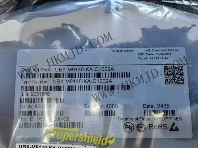 供應(yīng) U-BLOX UBX-M9140-KA-C1009A 超高可靠性米級精度M9 GNSS定位芯片