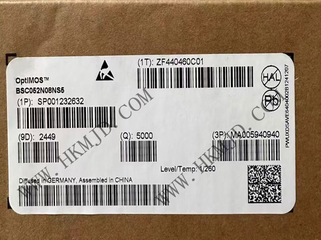 N溝道功率MOSFET BSC052N08NS5 OptiMOS? 5 80V 功率MOSFET，適用于電信應用